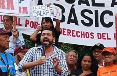 Gustavo Martínez, de Marea Socialista; la marcha de trabajadores del 12 M fue un éxito
